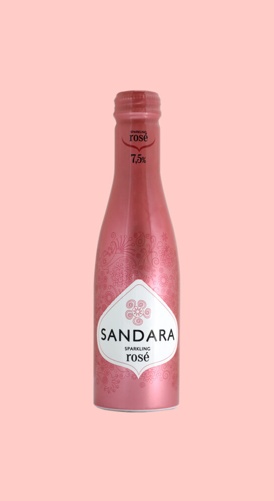 Sandara Rosado Aluminio con fondo