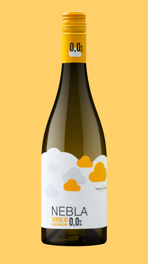 botella nebla 0,0% vino blanco sin alcohol
